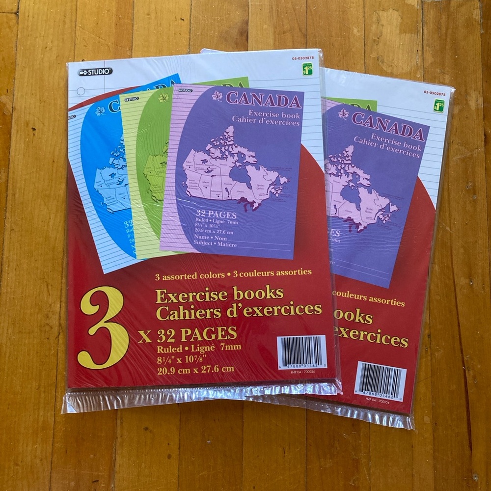 💎 2x Studio Canada Exercise Books - Assorted Colors